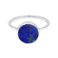 Sterling Silver Lapis Lazuli Gemstone Anniversary Statement Mother Ring