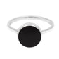Root Chakra Natural Black Onyx Cocktail Statement Ring Sterling Silver