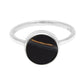 Sterling Silver Striped Onyx Gemstone Statement Bezel Birthday Wife Ring
