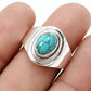 Throat Chakra Natural Turquoise Solid Silver Cocktail Bezel Ring Jewelry