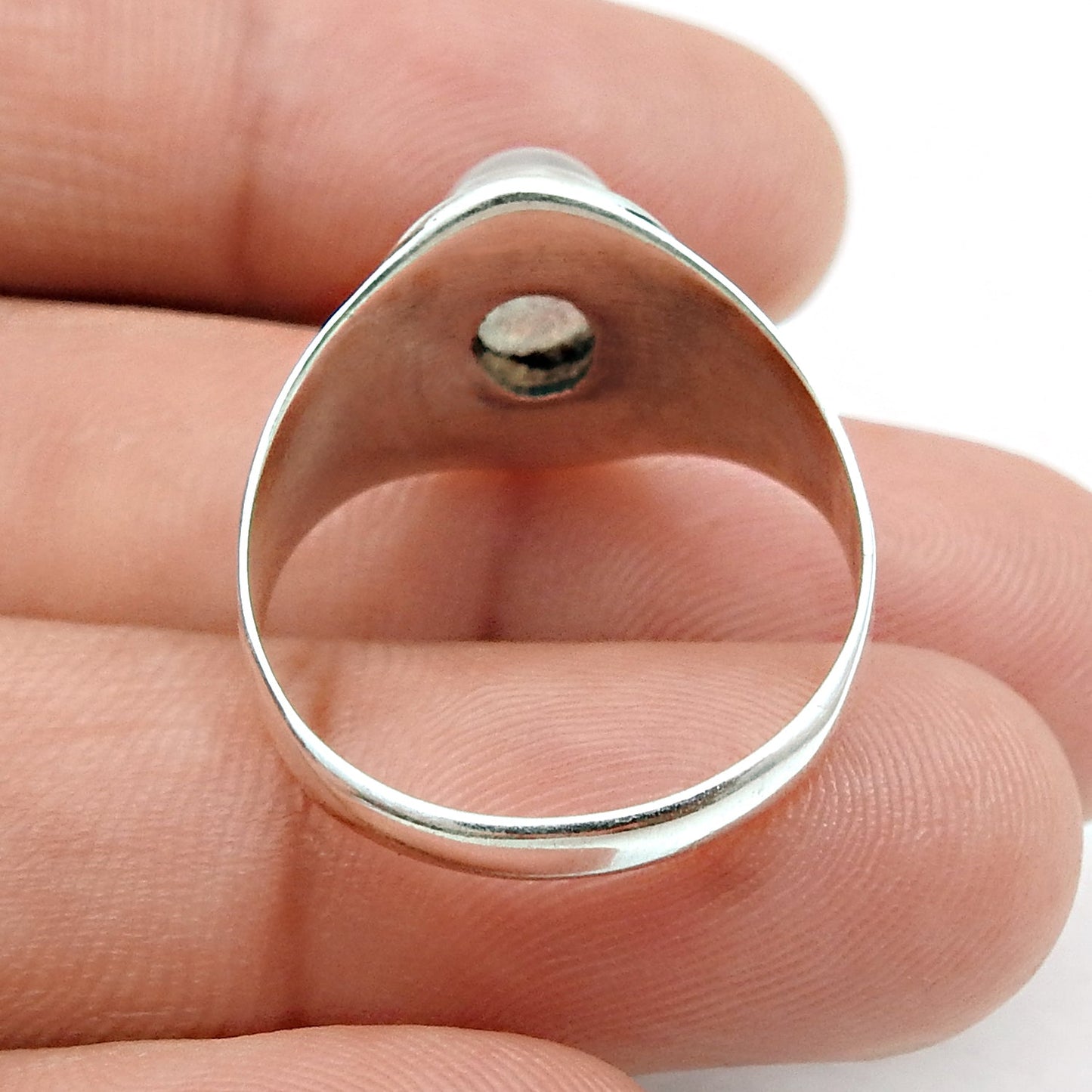 Rainbow Moonstone Stone 925 Sterling Silver Cocktail Sister Ring Jewelry