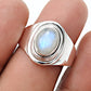 Rainbow Moonstone Stone 925 Sterling Silver Cocktail Sister Ring Jewelry