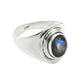 Oval Natural Labradorite Birthday Band Ring Jewelry Solid Sterling Silver