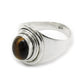 Tiger's Eye Gemstone Cocktail Mother Ring Jewelry Solid Sterling Silver