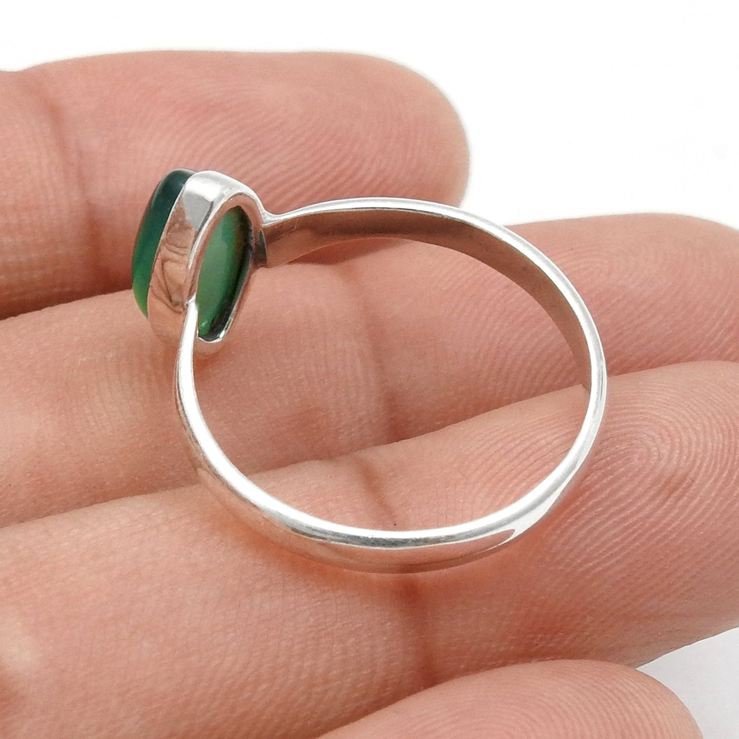 Green Onyx Stone Solid Sterling Silver Statement Cocktail Boho Ring Jewelry