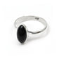 Marquise Black Onyx Stone 925 Sterling Silver Band Wedding Ring Jewelry