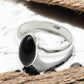 Marquise Black Onyx Stone 925 Sterling Silver Band Wedding Ring Jewelry