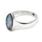 Natural Labradorite Solid Silver Artisan Promise Band New Wife Ring Jewelry