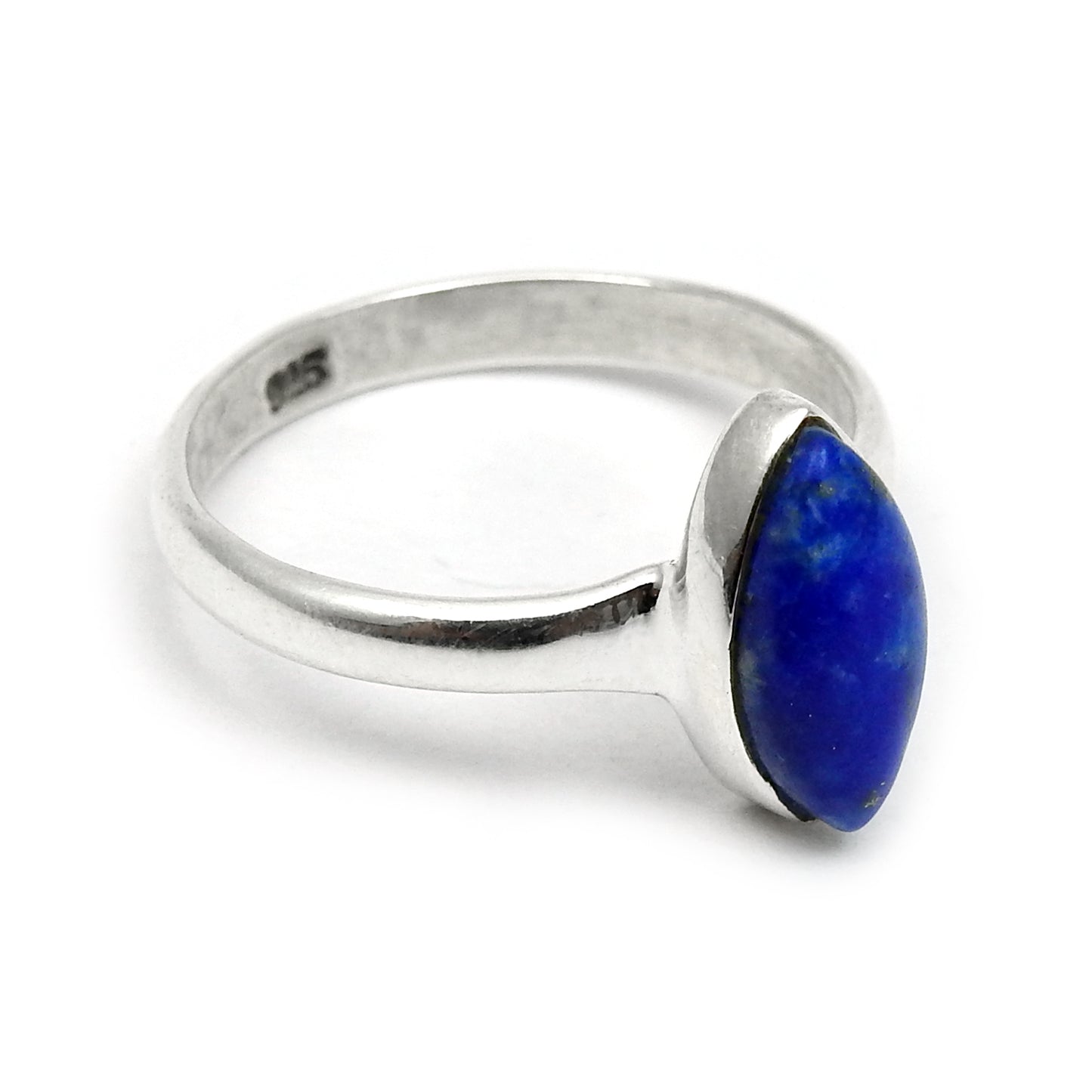 Lapis Lazuli Gemstone 925 Sterling Silver Cocktail Birthday Ring Jewelry