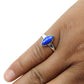 Lapis Lazuli Gemstone 925 Sterling Silver Cocktail Birthday Ring Jewelry