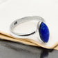 Lapis Lazuli Gemstone 925 Sterling Silver Cocktail Birthday Ring Jewelry
