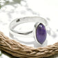 Amethyst Gemstone 925 Silver Mother Statement Boho Band Bezel Ring Jewelry