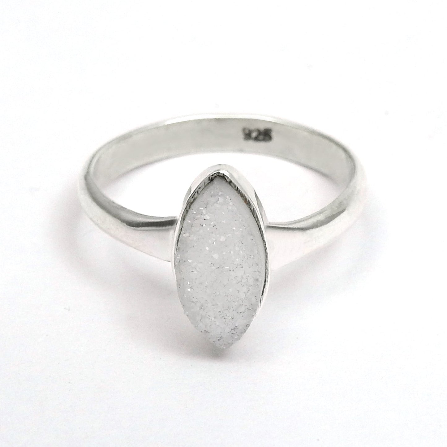 Druzy Gemstone Daughter Artisan New Band Ring Jewelry Solid Sterling Silver