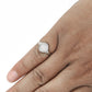 Natural Rainbow Moonstone Anniversary Band Promise Boho Ring 925 Sterling Silver