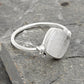 Natural Rainbow Moonstone Anniversary Band Promise Boho Ring 925 Sterling Silver