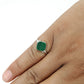 Natural Malachite Statement Band Bezel Promise Ring Solid Sterling Silver