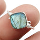 Labradorite Stone Band Mother Third Eye Chakra Promise Ring 925 Silver