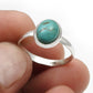Natural Turquoise Gemstone 925 Sterling Silver Promise Band Ring Jewelry