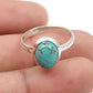 Natural Turquoise Gemstone 925 Sterling Silver Promise Band Ring Jewelry