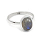 Labradorite Gemstone 925 Sterling Silver Bezel Band Ring Handmade Jewelry