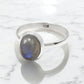 Labradorite Gemstone 925 Sterling Silver Bezel Band Ring Handmade Jewelry