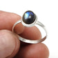 Labradorite Gemstone 925 Sterling Silver Bezel Band Ring Handmade Jewelry