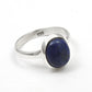 Womens Gift Lapis Lazuli Stone 925 Sterling Silver Band Ring Jewelry