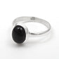 Black Onyx Gemstone 925 Silver Trendy Band Ring Jewelry