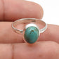 Natural Turquoise Gemstone 925 Sterling Silver Promise Band Ring Jewelry