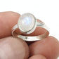 Natural Rainbow Moonstone Wedding Band Ring 925 Sterling Silver