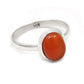 Natural Carnelian 925 Sterling Silver Women Gift Band Ring