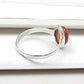 Natural Carnelian 925 Sterling Silver Women Gift Band Ring