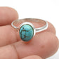 Natural Turquoise Gemstone 925 Sterling Silver Promise Band Ring Jewelry