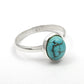 Natural Turquoise Gemstone 925 Sterling Silver Promise Band Ring Jewelry
