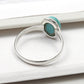 Natural Turquoise Gemstone 925 Sterling Silver Promise Band Ring Jewelry