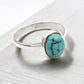 Natural Turquoise Gemstone 925 Sterling Silver Promise Band Ring Jewelry