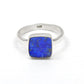 Natural Lapis Lazuli 925 Sterling Silver Women Gift Band Ring