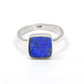Natural Lapis Lazuli 925 Sterling Silver Women Gift Band Ring