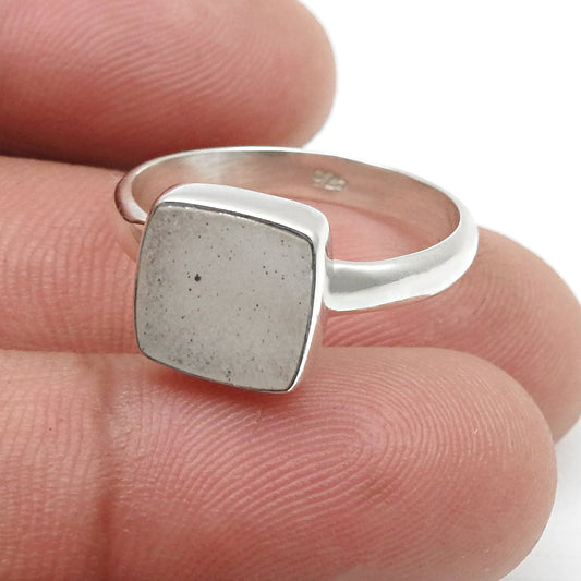 Women Gift Natural Aquamarine Gemstone 925 Sterling Silver Ring