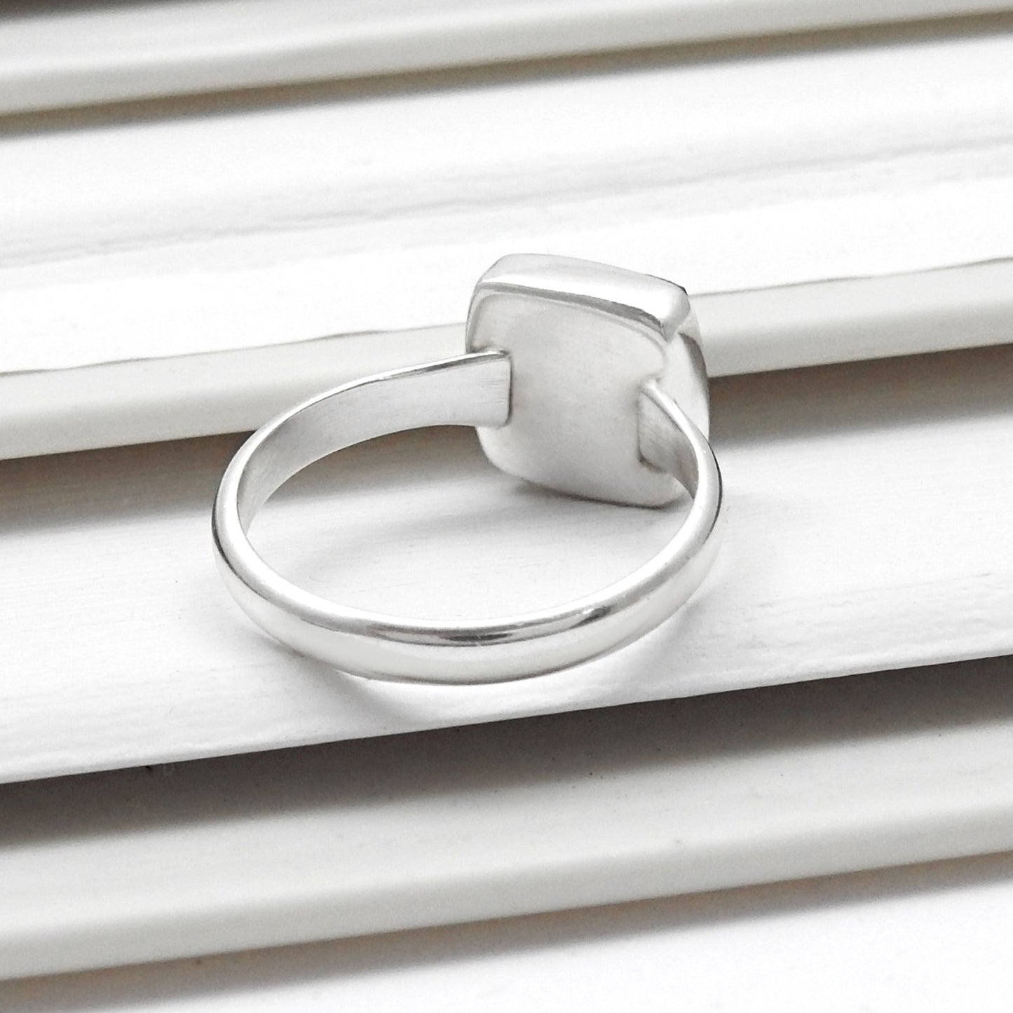 Women Gift Natural Aquamarine Gemstone 925 Sterling Silver Ring