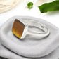 Natural Tiger Eye Gemstone 925 Sterling Silver Ring