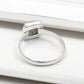 Square Labradorite Gemstone 925 Sterling Silver Band Ring Jewelry