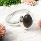 Oval Black Opal Gemstone Christmas Gift Cocktail Ring Jewelry Solid Silver