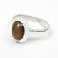Christmas Gift Oval Black Opal Stone Mother Cocktail New Ring 925 Silver
