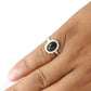 Christmas Gift Oval Black Opal Stone Mother Cocktail New Ring 925 Silver