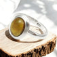 Black Opal Stone Solid Silver Bezel Cocktail Anniversary Ring Jewelry