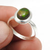 Black Opal Gemstone 925 Sterling Silver Bezel Handcrafted Band Promise Wife Ring