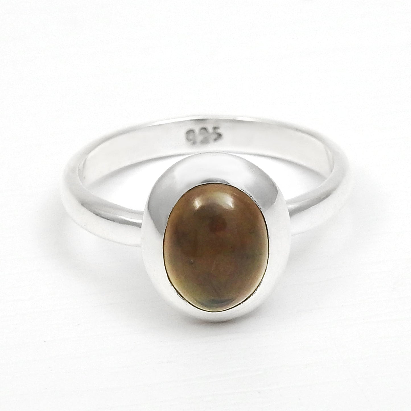 Black Opal Gemstone Solid Sterling Silver Handcrafted Statement Cocktail Ring