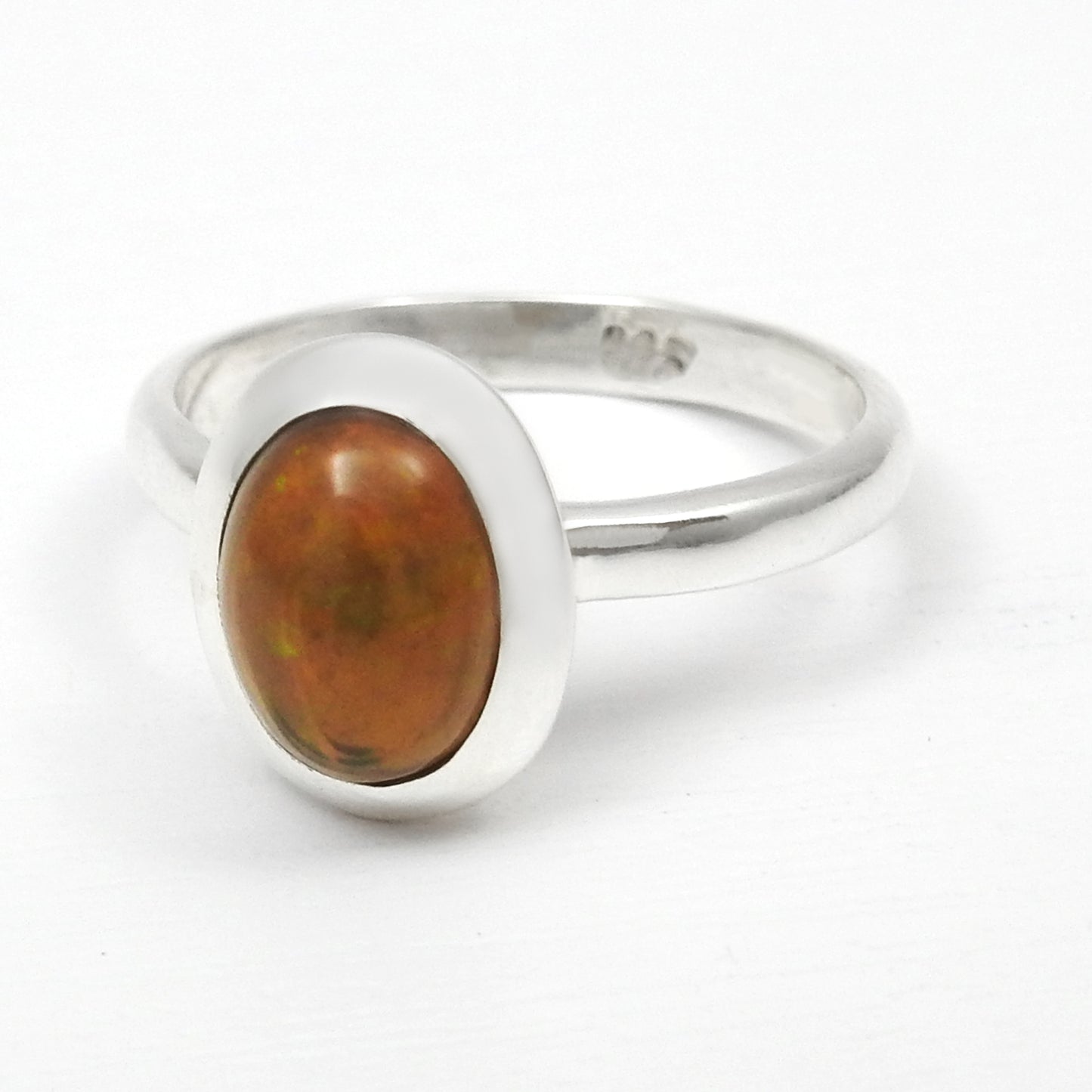 Black Opal Gemstone 925 Solid Silver Wife Statement Boho Cocktail Ring