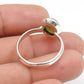 Black Opal Stone Solid Sterling Silver Birthday Band Boho Bezel New Ring